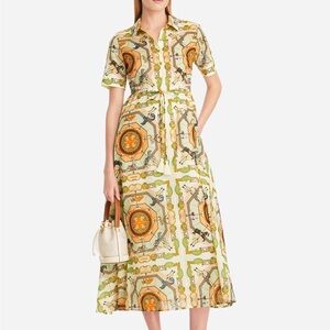 Tory Burch Carousel Printer Shirt Dress XS